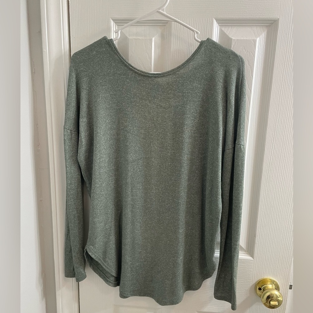 Cross back sweater top
